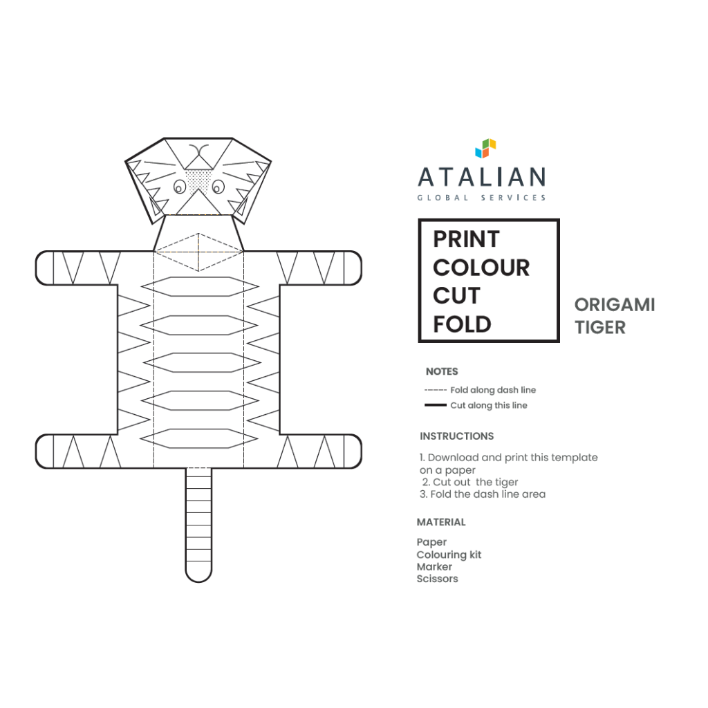 Year Of The Tiger Printable Craft - Atalian Singapore